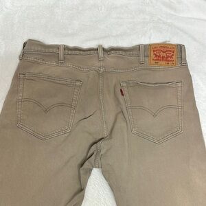 Levi's Tan Bootcut Jeans with Classic Stitching